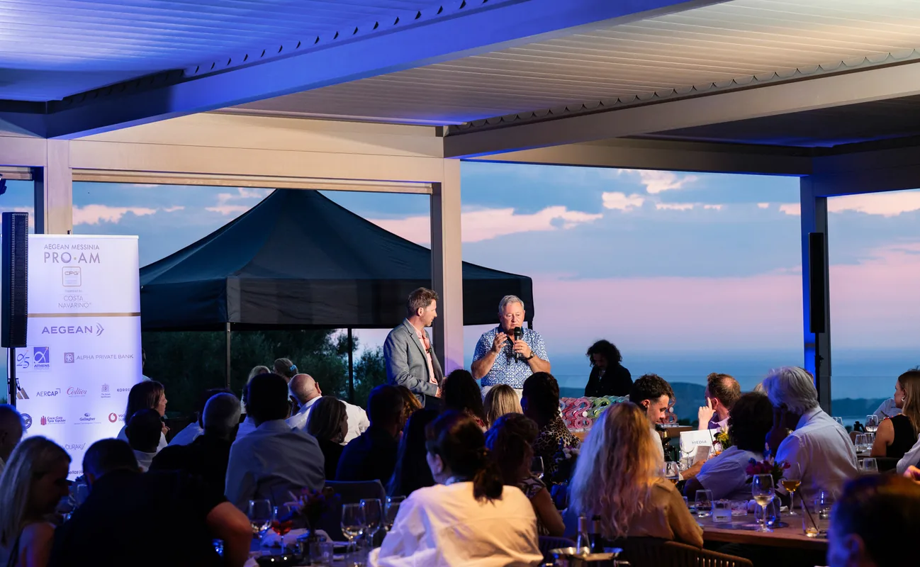 Ian Woosnam Q&A at the 2026 Aegean Messinia Pro-Am gala, Costa Navarino