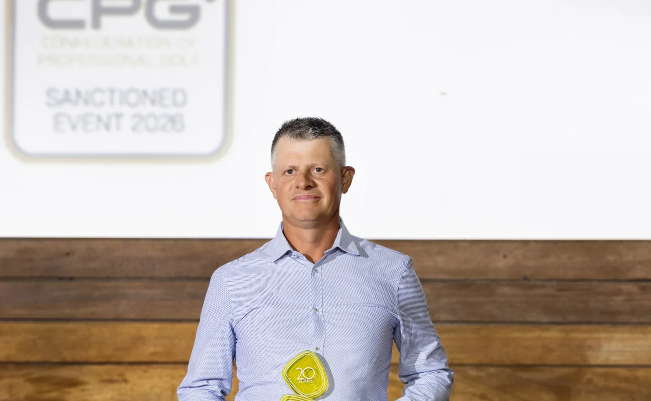 Alessandro Tadini with the trophy at the 2026 AEGEAN Messinia Pro-Am